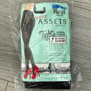 Love Your Assets Flipside Diamond Reversible Shaping Tights 1105 Black Size 4